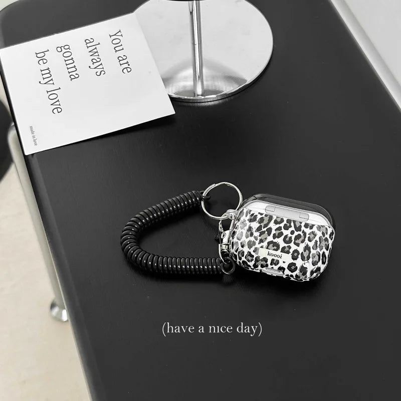 Black Leopard AirPods Case – Bold & Timeless Style