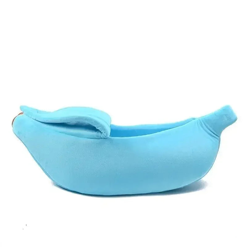 Banana Pet Bed – Soft Cartoon Nest for Cats and Small Dogs