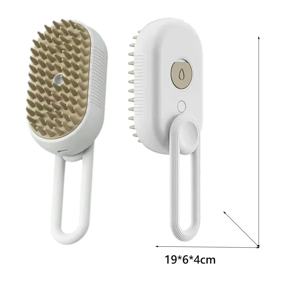 Steam Pet Hair Brush – Gentle Grooming & Massage