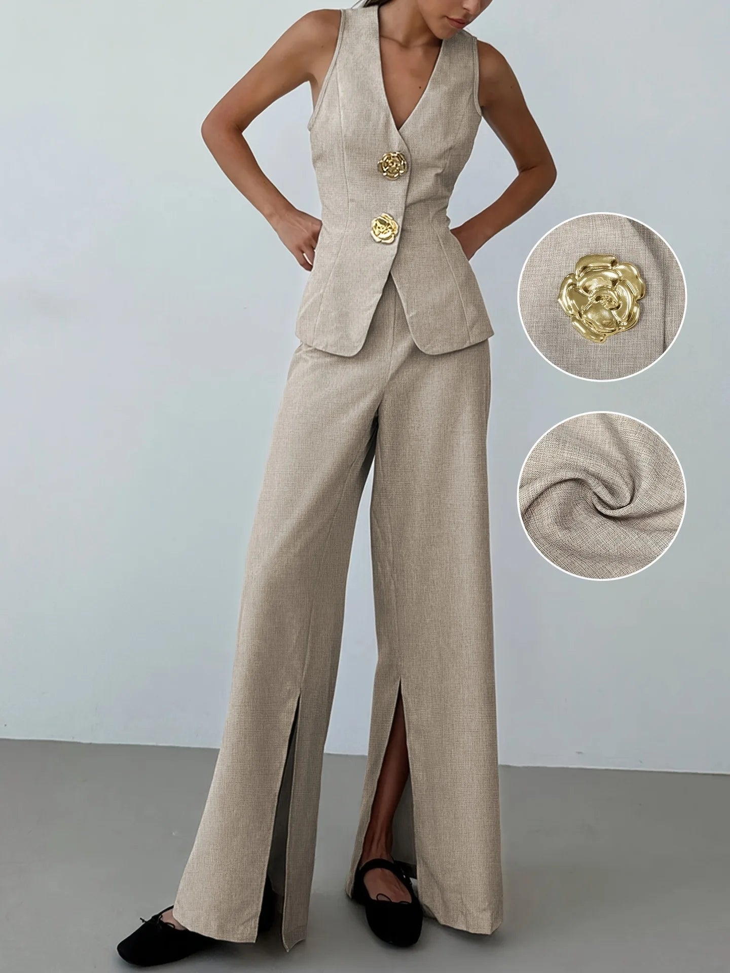 Chic Two-Piece Vest & Pants Set