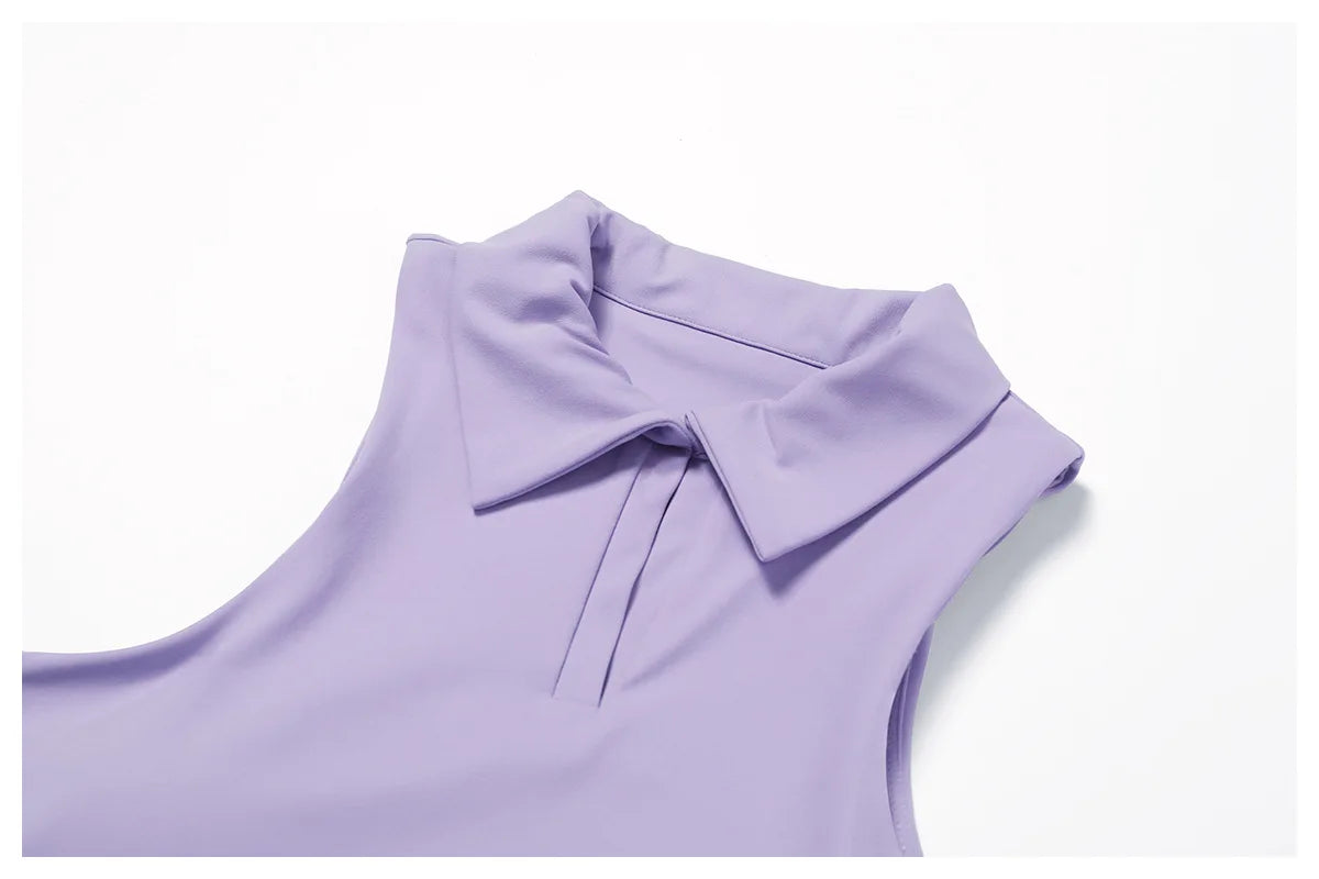 2-Piece Summer Yoga & Tennis Set – Crop Top & Pleated Skirt