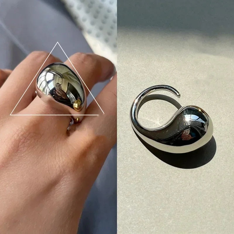 Adjustable Minimalist Wave Rings – Multiple Designs