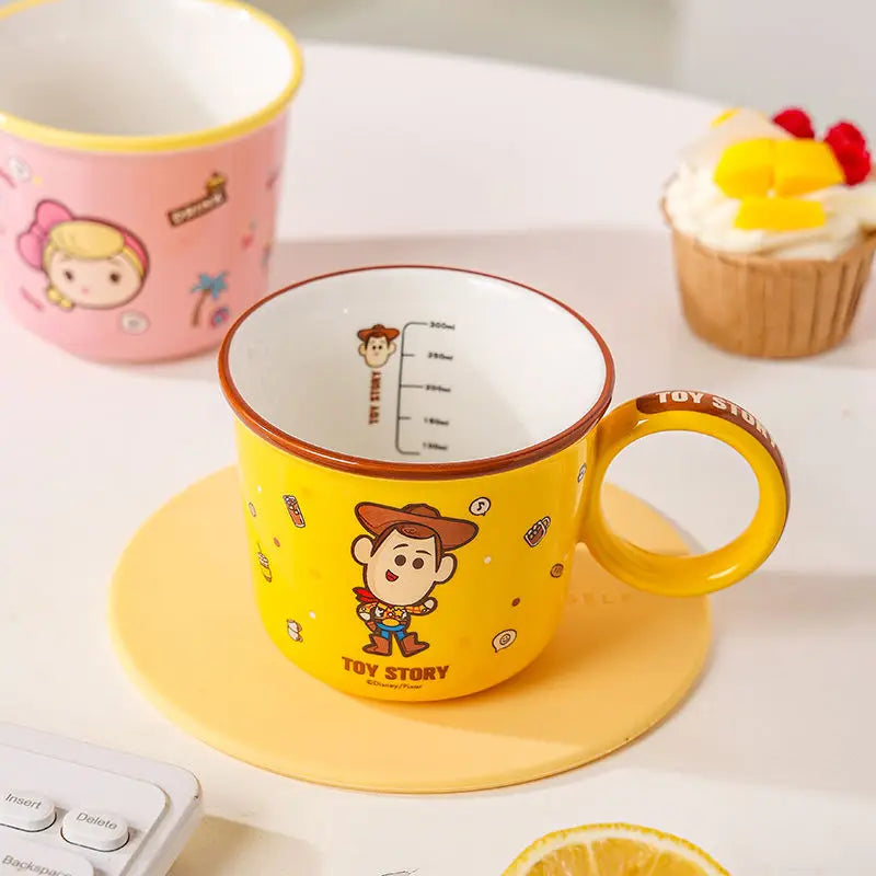 Disney Toy Story Cartoon Mug – Woody, Buzz Lightyear, Shepherdess Cute Kids Cup
