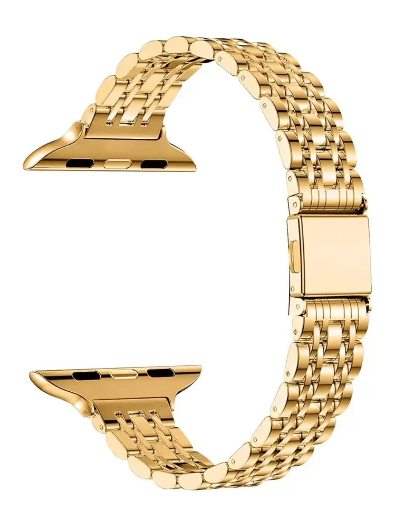 Luxury Two-Tone Stainless Steel Apple Watch Band – Silver & Gold Link Bracelet