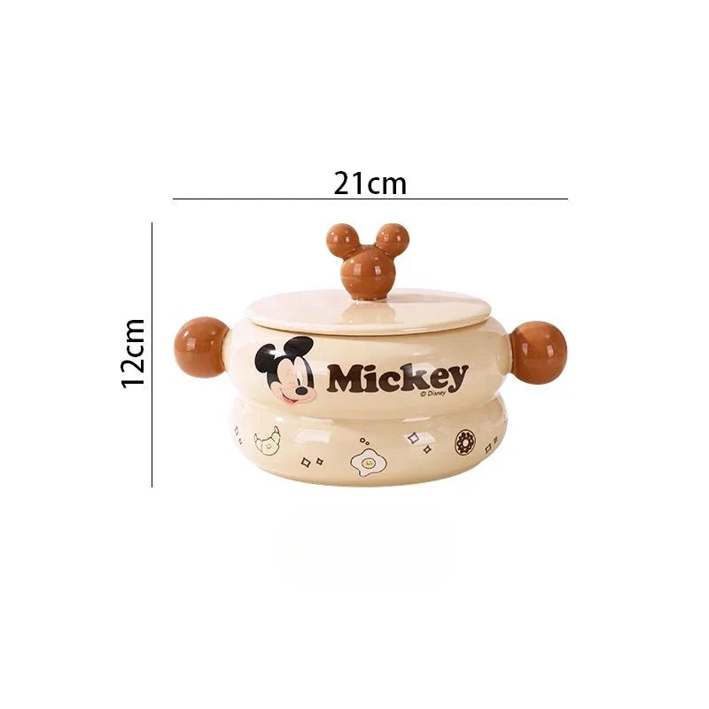 Disney Mickey Minnie Donald Daisy Ceramic Tableware Bowls & Plates Set