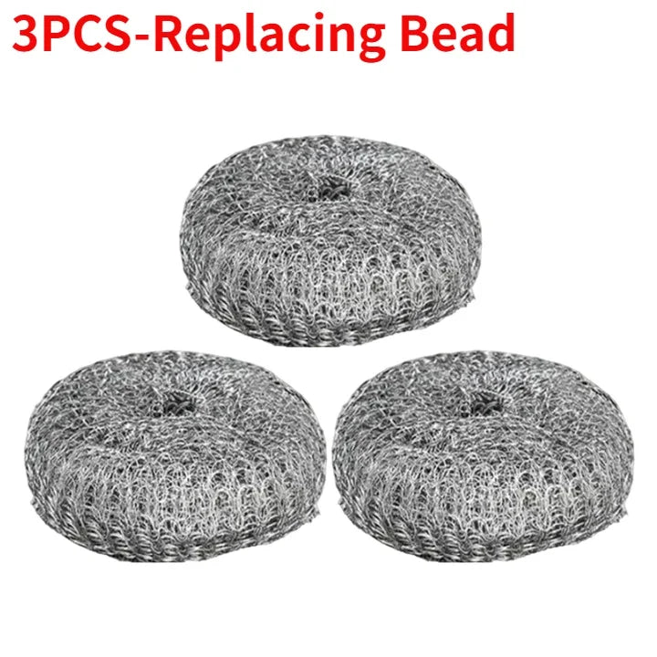 Heavy Duty Steel Pot Scrubber with Handle