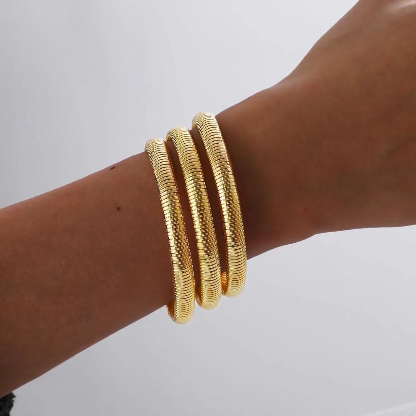 Chunky Gold Bangle Bracelet Set – Multiple Styles