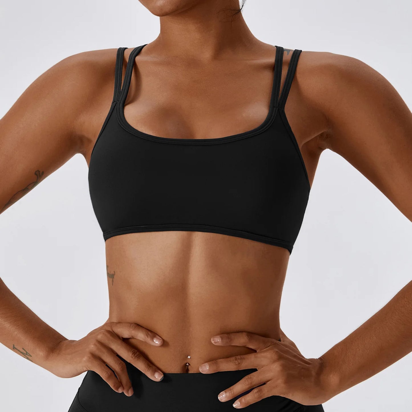 Cross Back Women’s Sports Bra – Medium Support Yoga & Workout Top (Multi Colors)