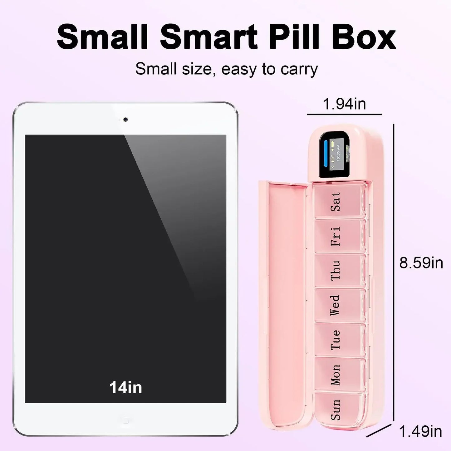 Smart Bluetooth Pill Organizer – Weekly Electronic Medicine Box with Timer and App Reminder