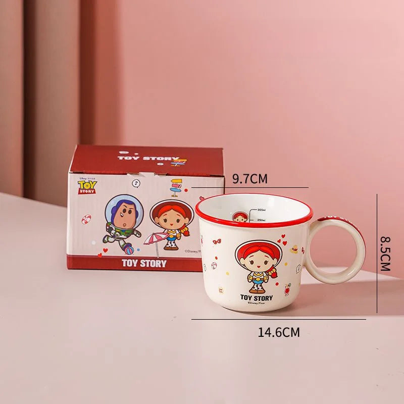 Disney Toy Story Cartoon Mug – Woody, Buzz Lightyear, Shepherdess Cute Kids Cup