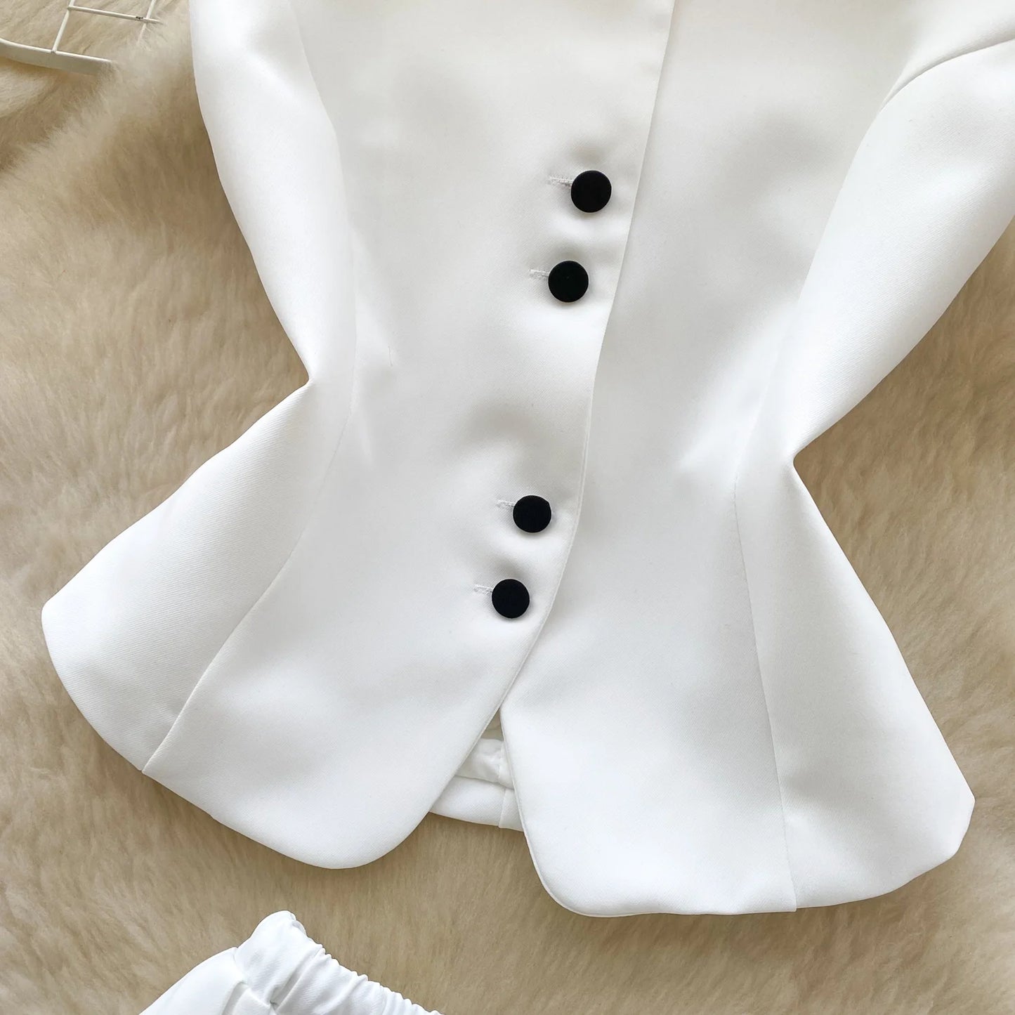 SINGREINY Elegant Solid OL Sets Blouse + Pleated Skirt – Two-Piece Suit