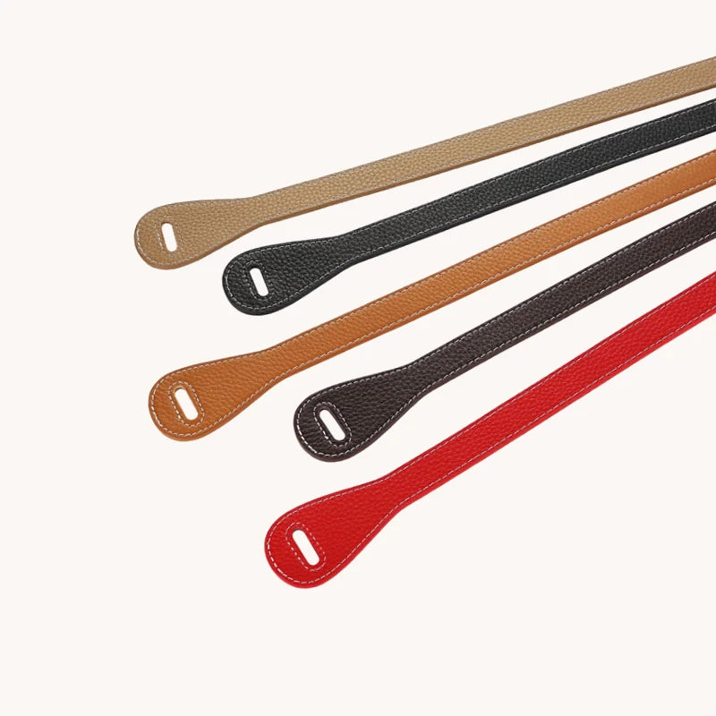 Double-Knotted Thin Leather Belt for Women