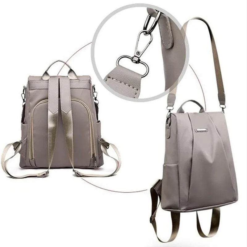 Women's Anti-Theft Backpack – Waterproof, Lightweight, Convertible Shoulder Bag