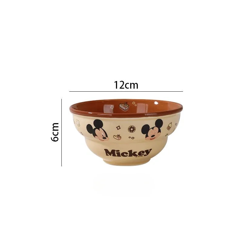 Disney Mickey Minnie Donald Daisy Ceramic Tableware Bowls & Plates Set