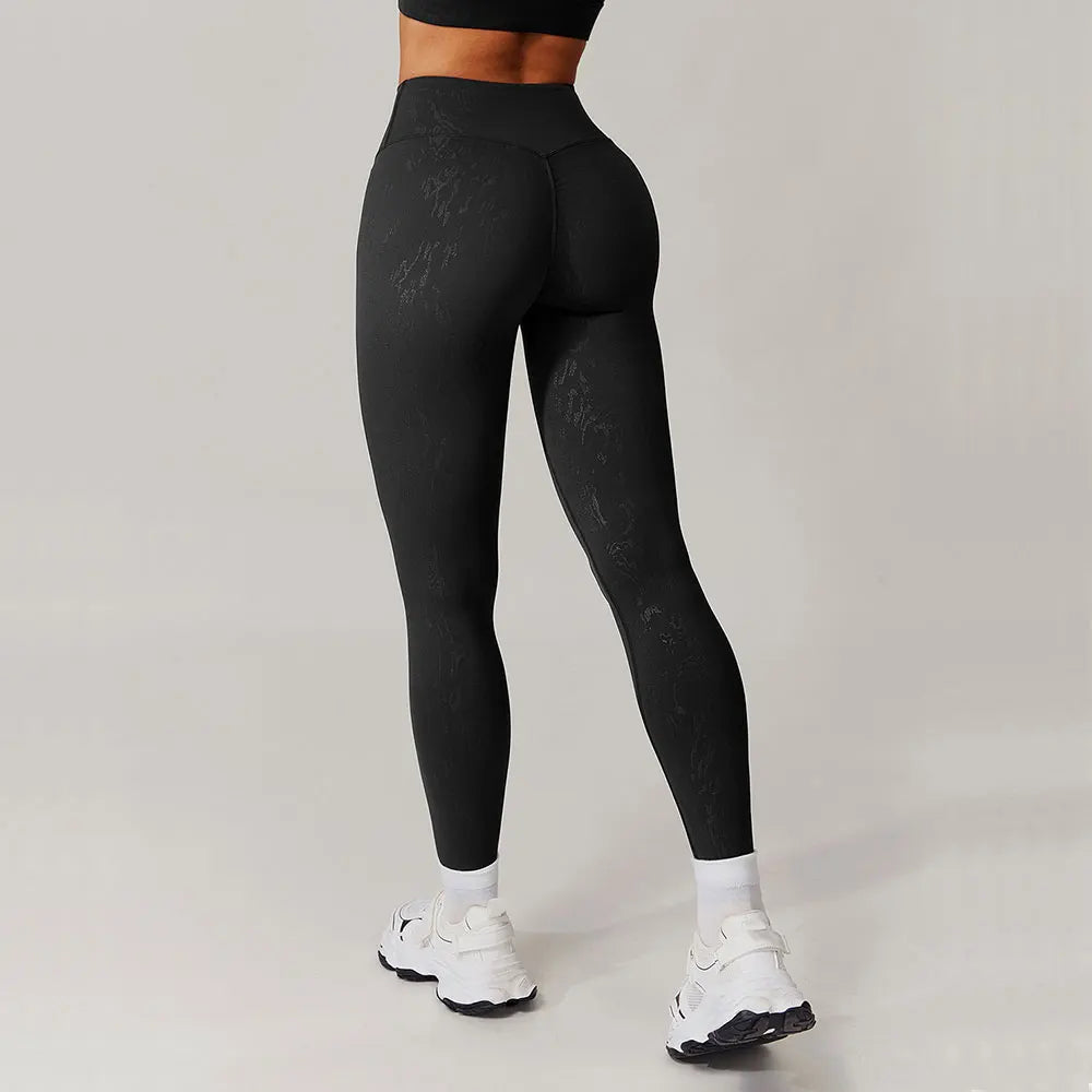 Printed High-Waist Scrunch Butt Leggings