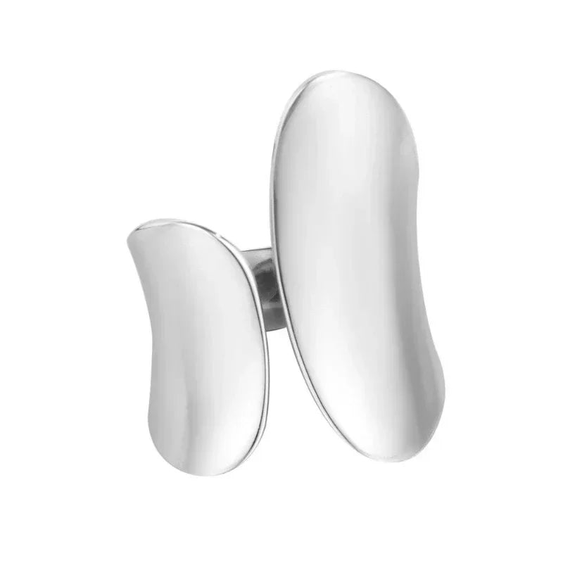 Trendy Silver- Cuff Rings