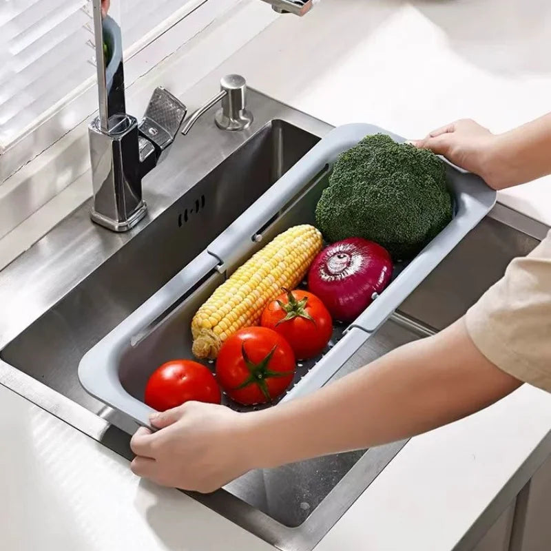Adjustable Sink Basket & Drainer Organizer