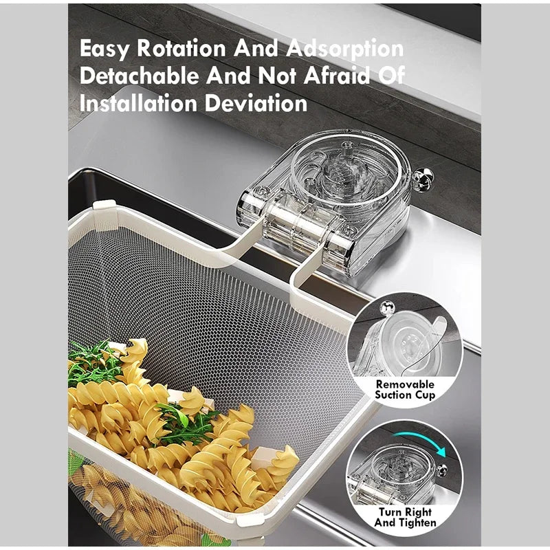 Smart Sink Corner Strainer – Suction Cup Mount
