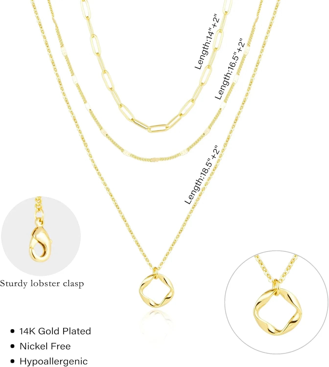 Layered Paperclip Chain Necklace – Gold & Silver