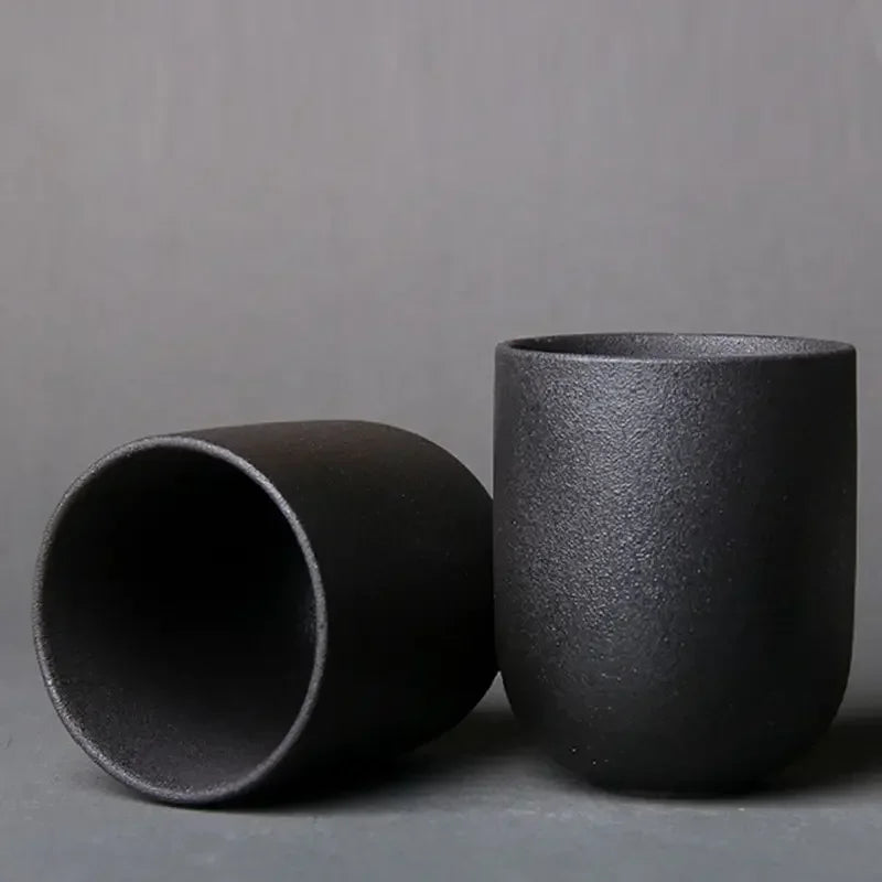 كوب سيراميك بنمط حجري على الطراز الياباني