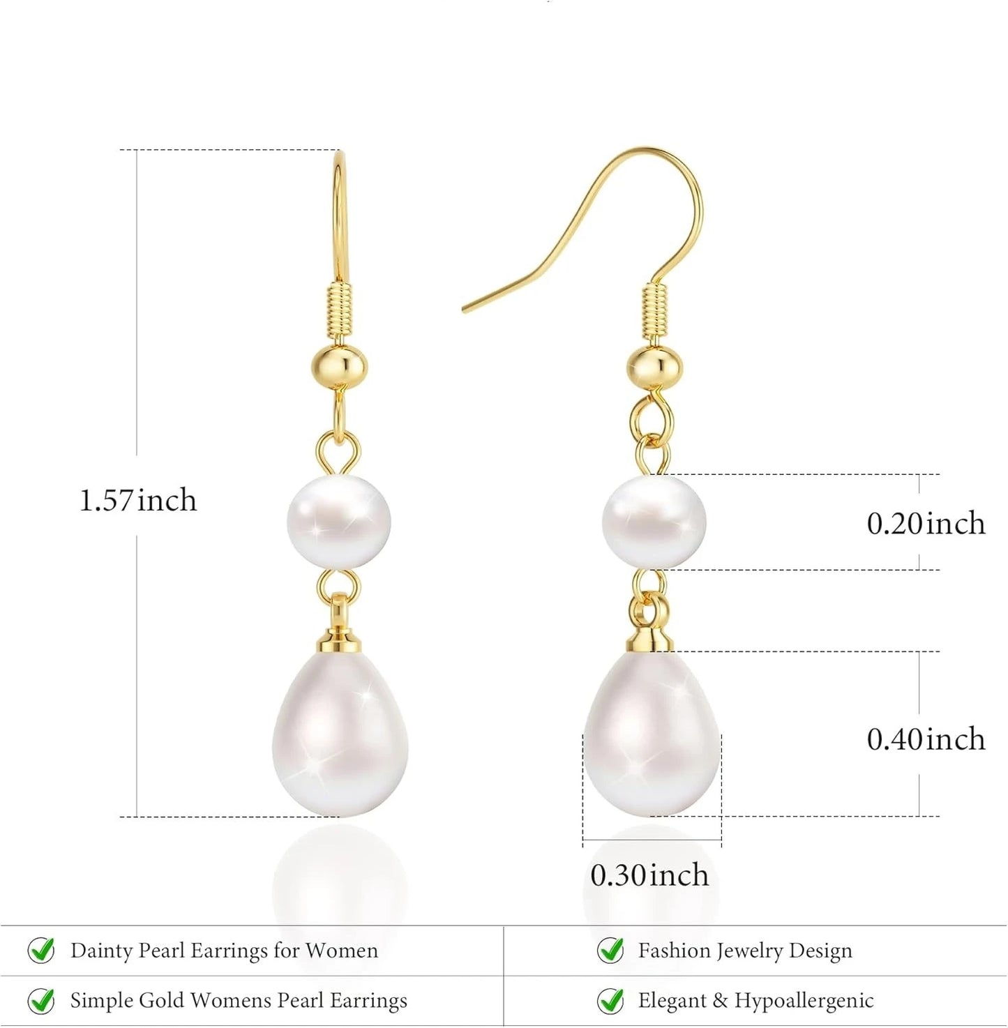 Elegant Pearl Drop Earrings