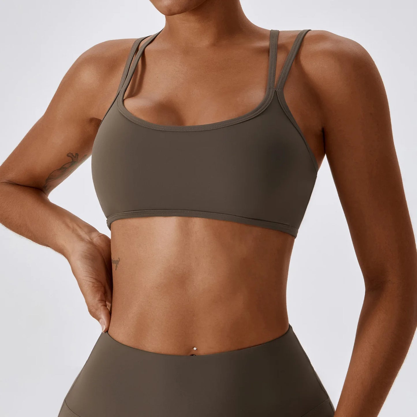 Cross Back Women’s Sports Bra – Medium Support Yoga & Workout Top (Multi Colors)
