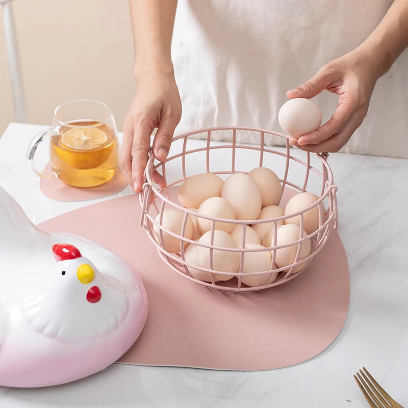 Ceramic Chicken Egg Basket