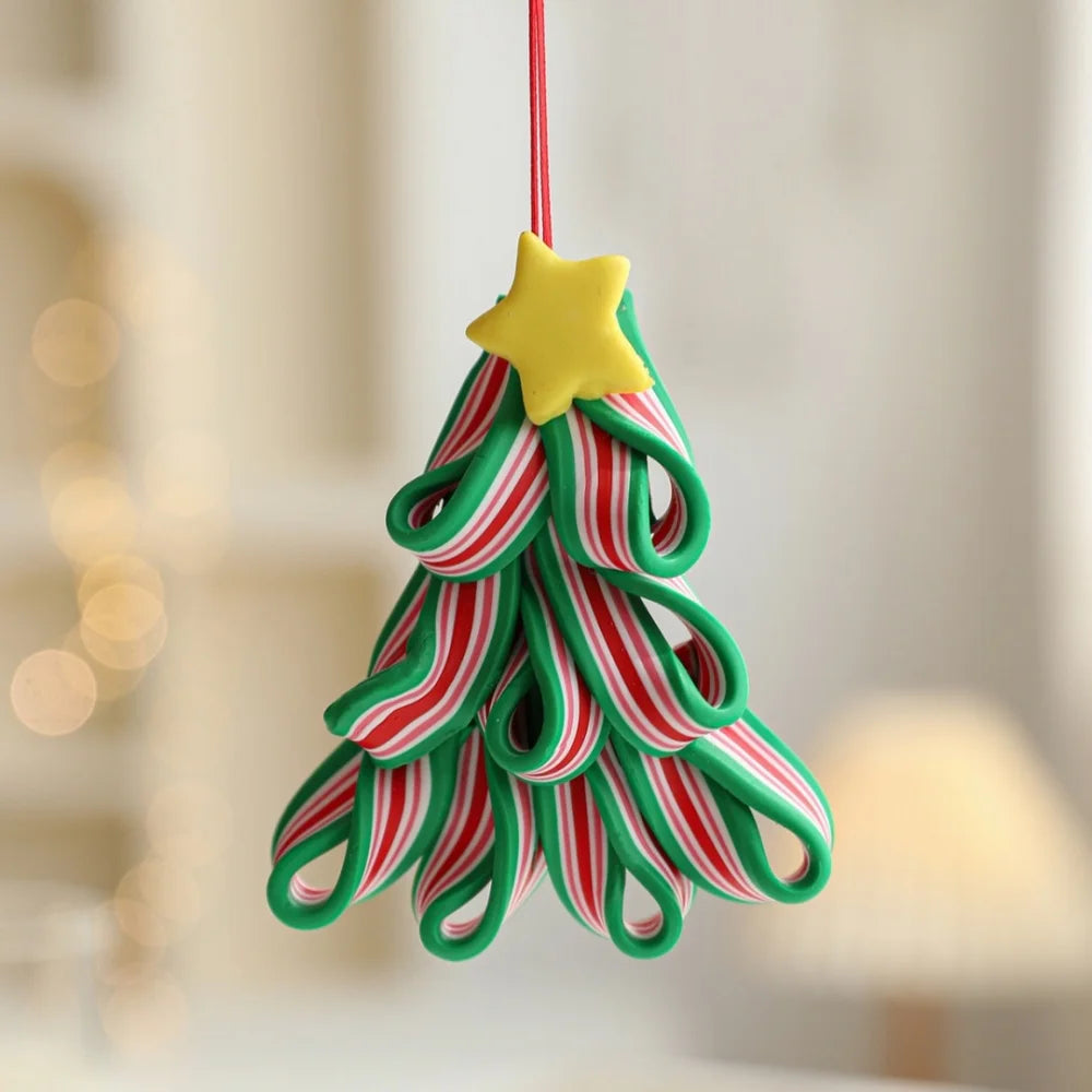 Christmas Candy Cane Ornament – Glitter Hanging Holiday Decoration