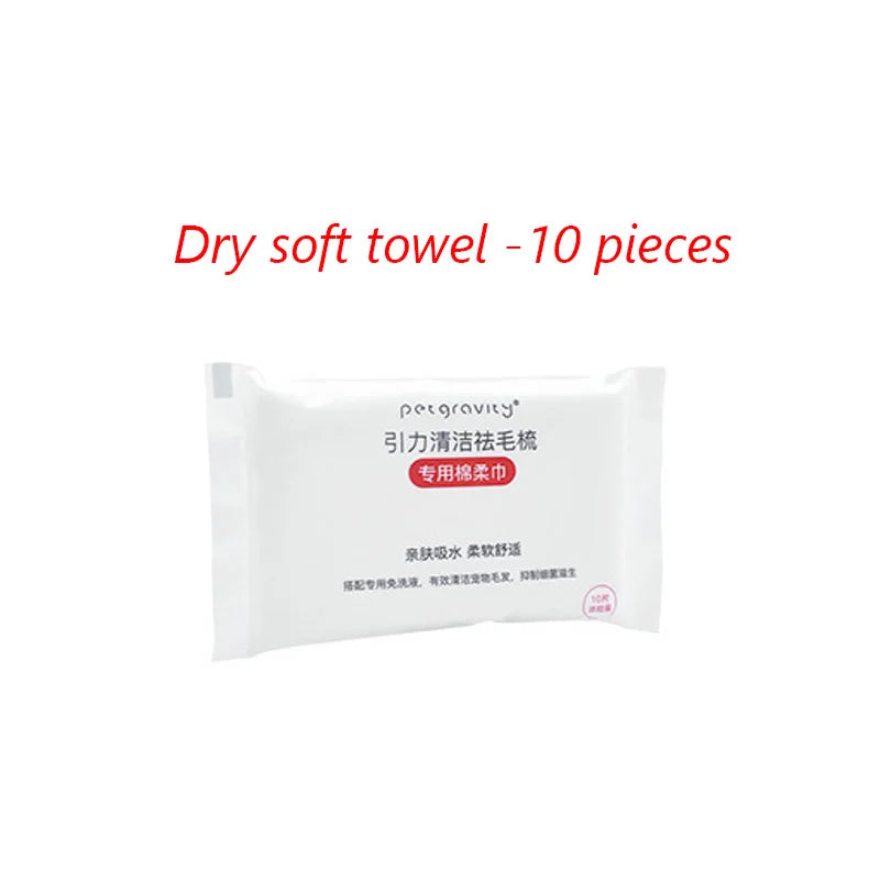 Pet Hair Removal Brush with Wipes – Easy & Efficient Cleaning for Cats & Dogs