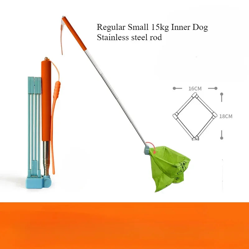 Dog Waste Pick-Up Shovel with Garbage Bags – Outdoor Walking Tool