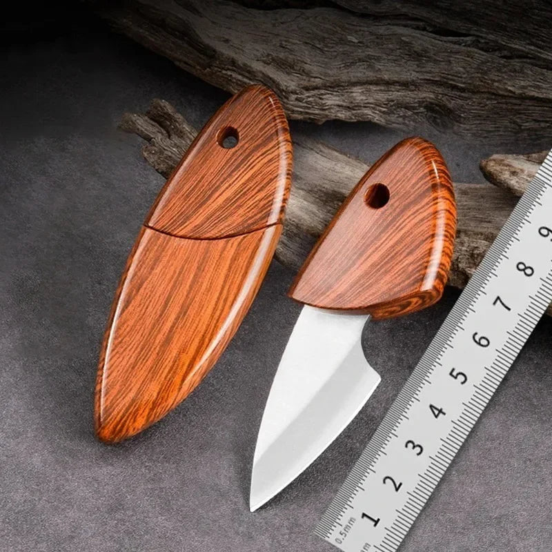 Mini Kitchen Knife with Wooden Dolphin Design