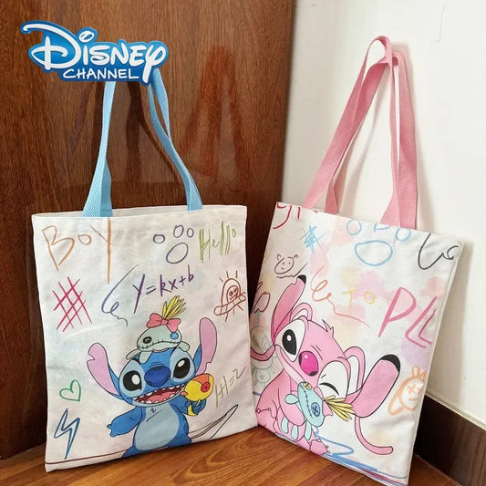 Stitch & Angel Canvas Tote Bag – Trendy & Practical