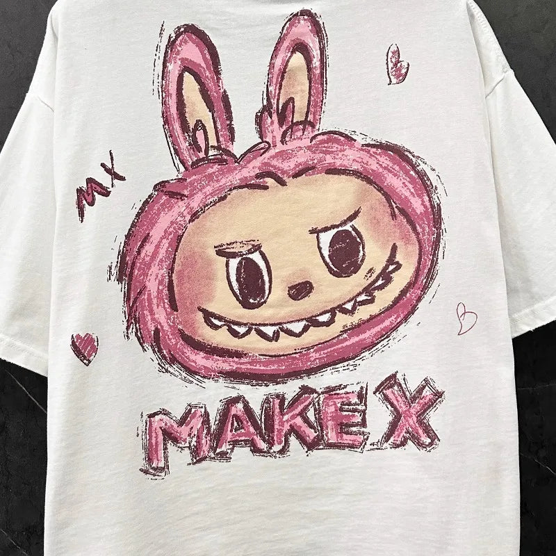 Embroidered Cartoon T-Shirt