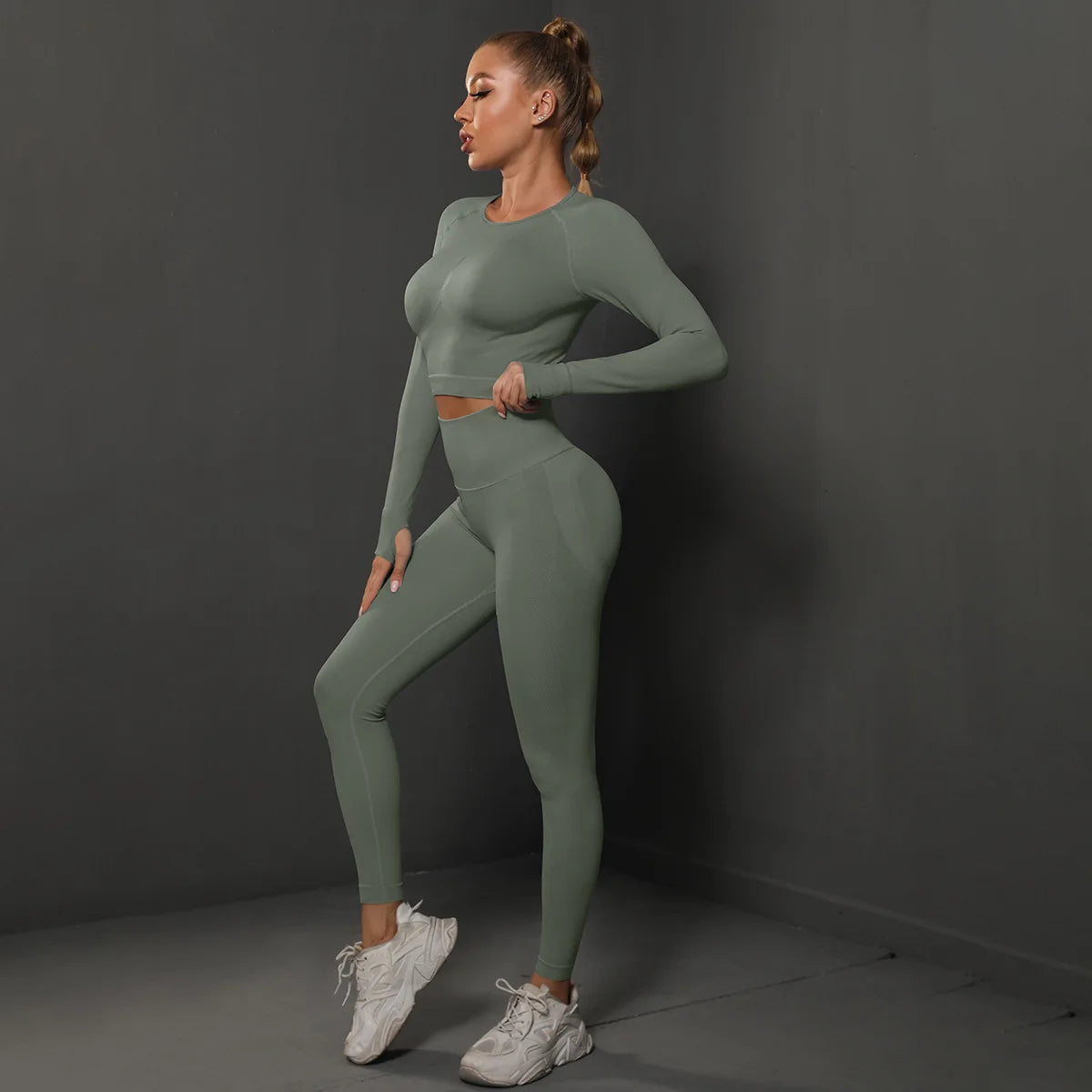 ActiveFit Seamless Gym Set – Long Sleeve