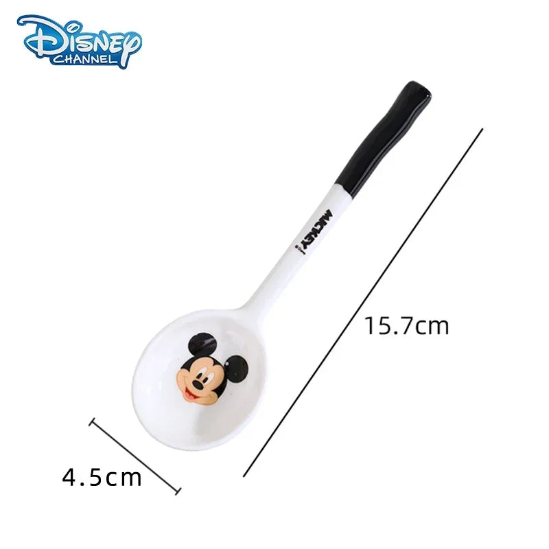 Disney Mickey & Minnie Ceramic Spoon – Cartoon Tableware for Kids
