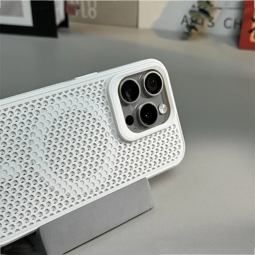 Luxury Matte Heat Dissipation Hole Magsafe Case for iPhone 12 to iPhone 16 Pro Max – Magnetic Wireless Charging PC Hard Cover