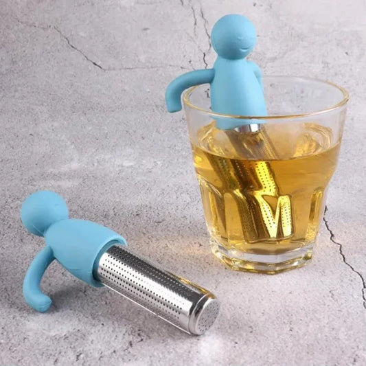 Funny Human-Shaped Tea Infuser – Silicone & Stainless Steel