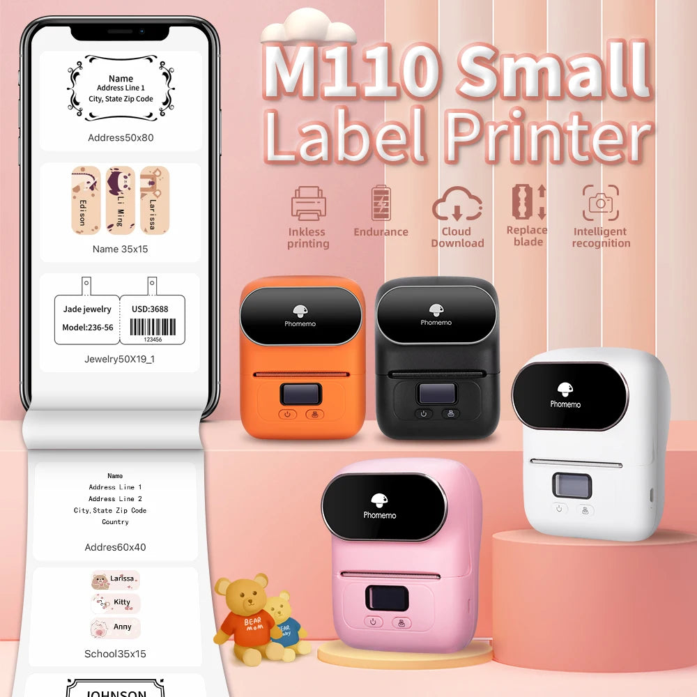 Phomemo M110 Portable Label Printer – Inkless Thermal Printing