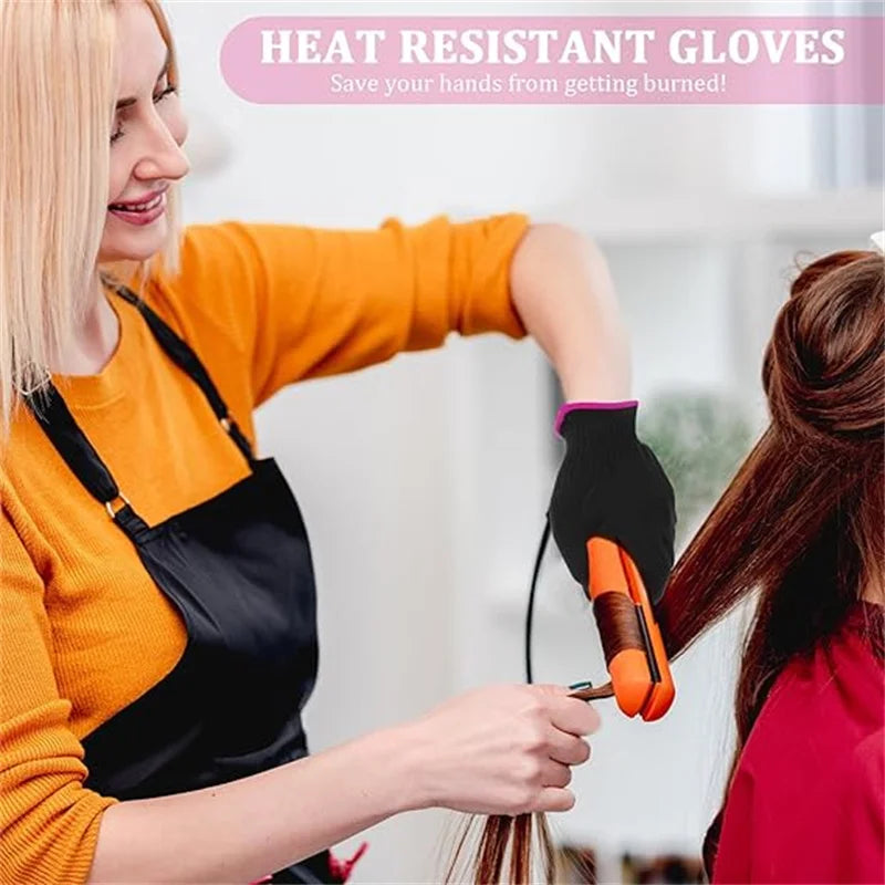 Heat Resistant Gloves for Hair Styling – 2pcs Set