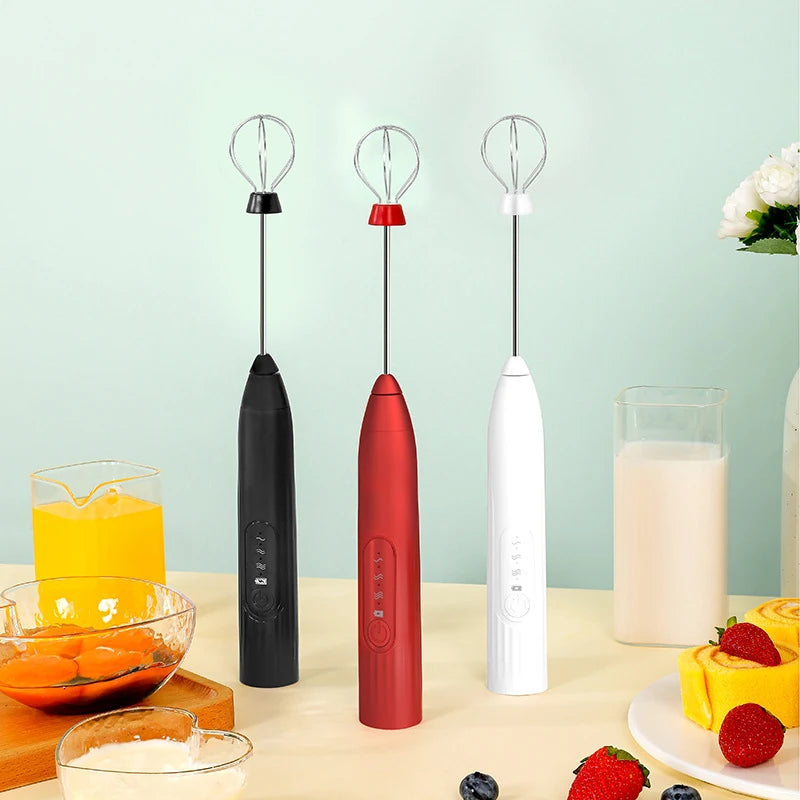 Electric Handheld Milk Frother & Whisk – USB Rechargeable