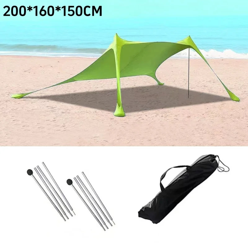 Portable Beach Tent – UV Protection Sunshade for 3-4 People