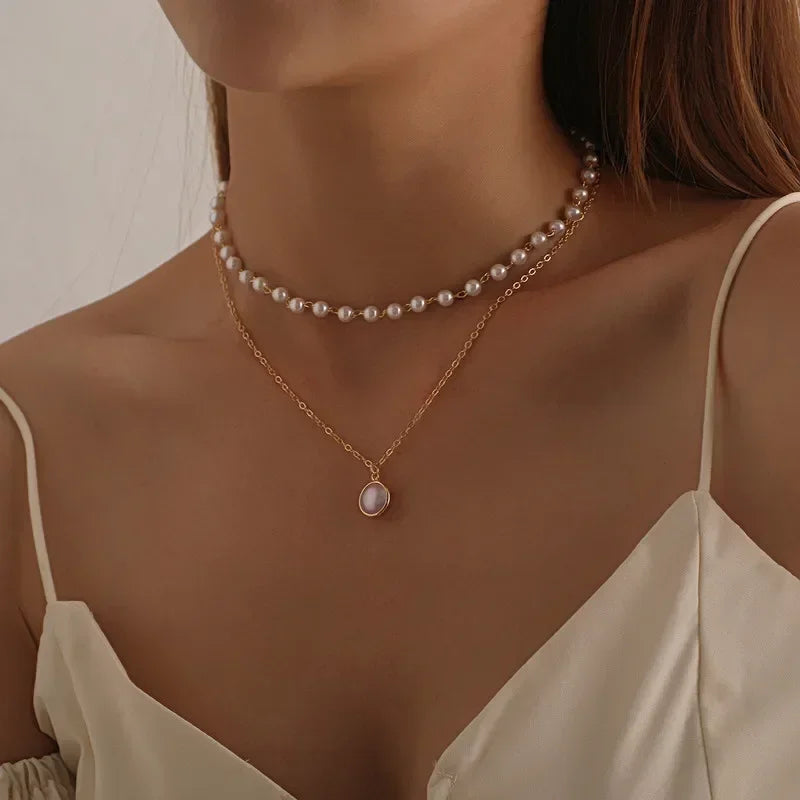Layered Choker Necklace Set – Multiple Styles