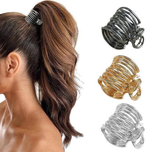 Geometric Hollow Metal Hair Claw Clip