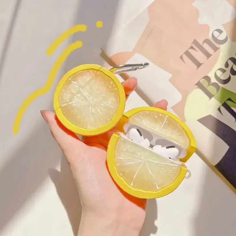 Lemon-Shaped AirPods Case – Fresh Summer Vibes