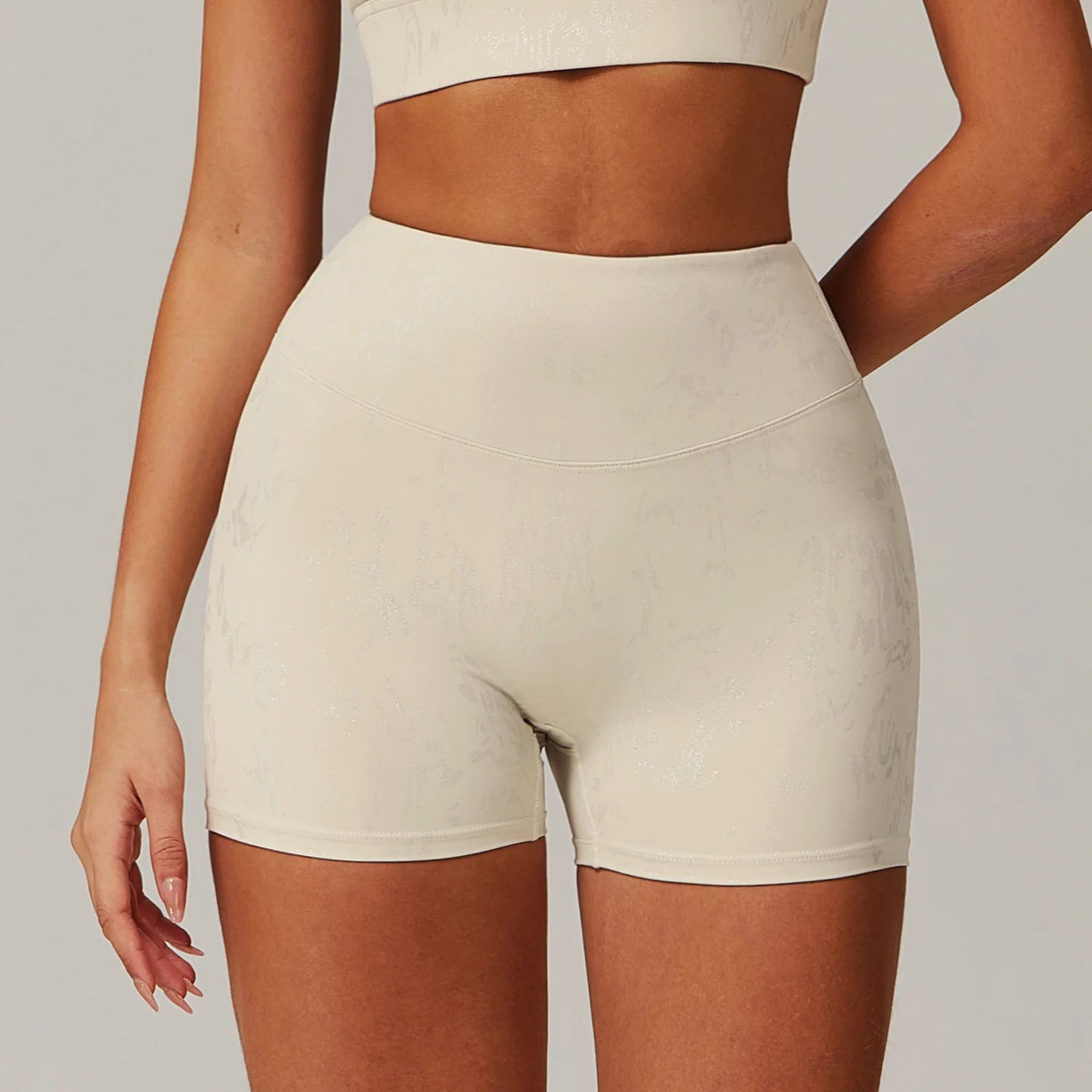 Printed High-Waist Push-Up Yoga Shorts – Multi Colors