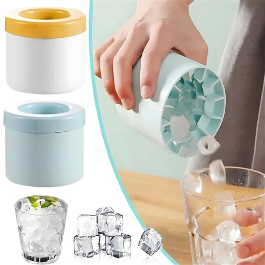 Silicone Ice Cube Maker Bucket – 2-in-1