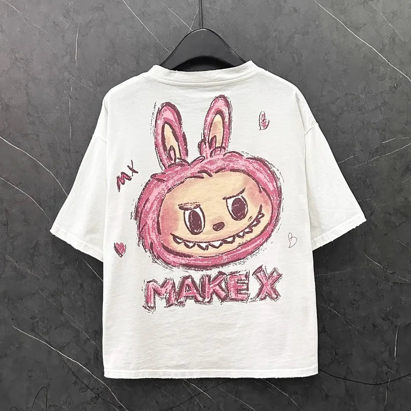 Embroidered Cartoon T-Shirt