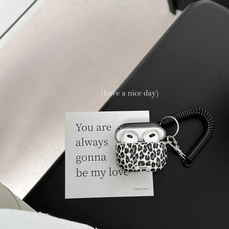 Black Leopard AirPods Case – Bold & Timeless Style