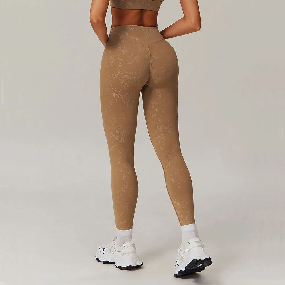 Printed High-Waist Scrunch Butt Leggings