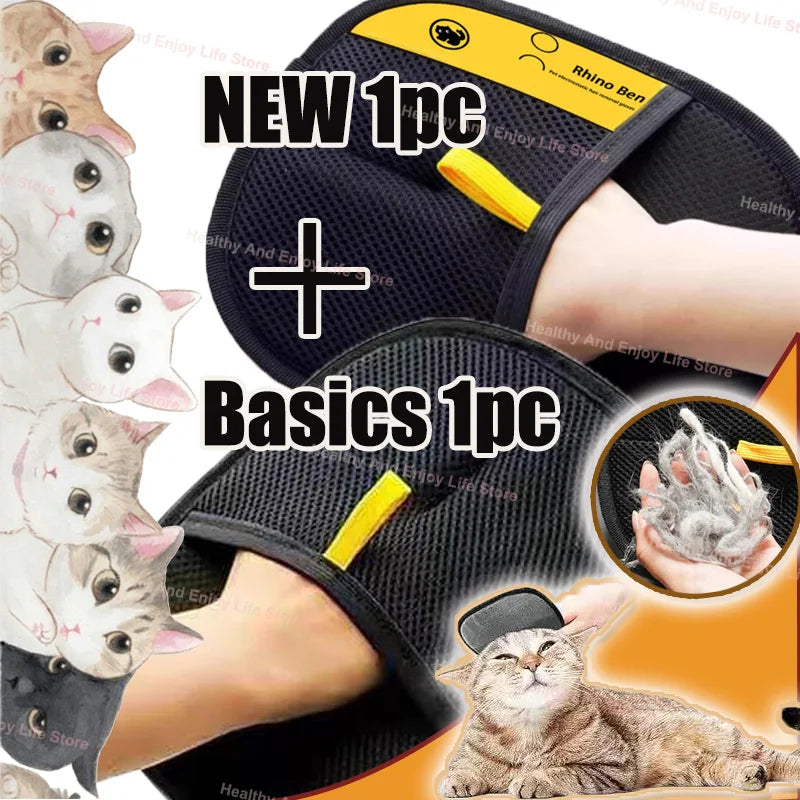 Pet Hair Removal Grooming Glove – Efficient Cleaning for Cats & Dogs